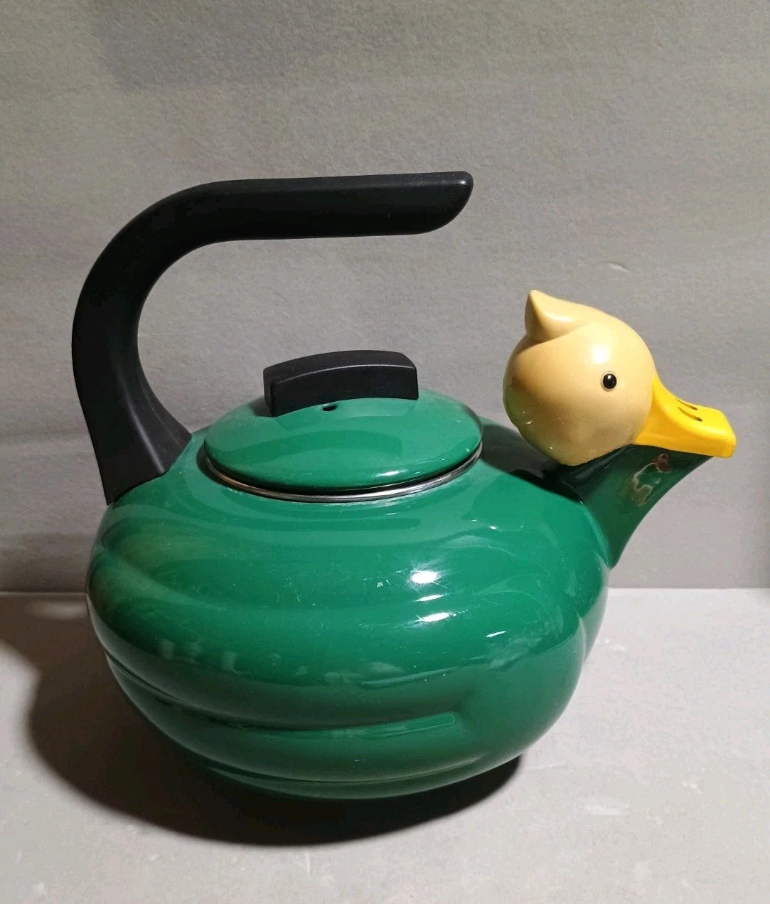 Vintage Kamenstein Green Enamelware Yellow Duck 8" Tea Kettle/Pot Decorative MCM | eBay