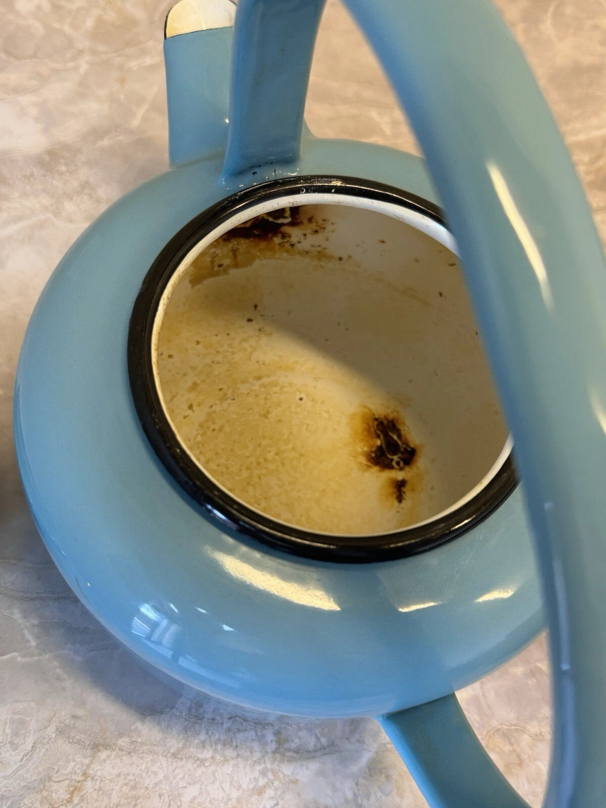 Aubecq Vintage Blue Enamel Teapot made in France | eBay