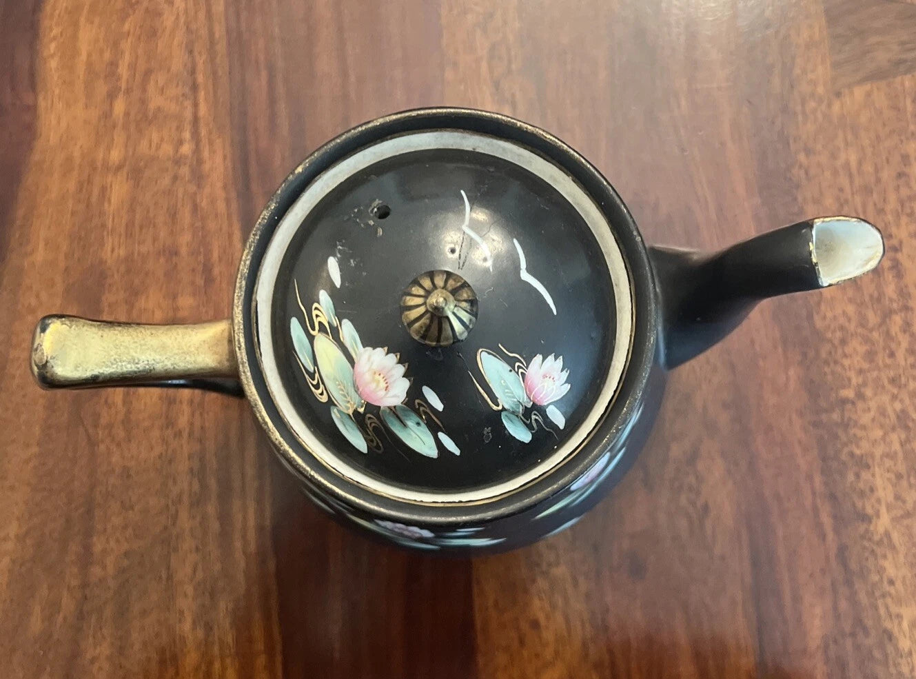 M.M. Nippon ~ Hand-Painted (White Swans) Enamel ~ 4-Cup Teapot EF | eBay