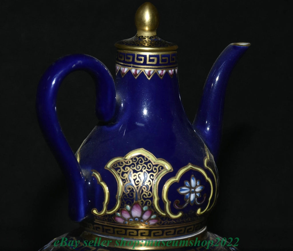 8.8" Marked Yongzheng Chinese Enamel Porcelain Gild Heart Turning Tea Pot Kettle | eBay