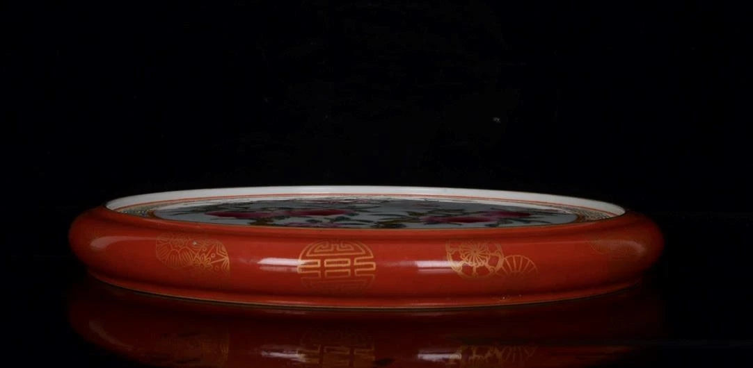 OLD CHINESE COLOUR ENAMEL PORCELAIN TEAPOT PLATE YONGZHENG MARKED ST316 | eBay