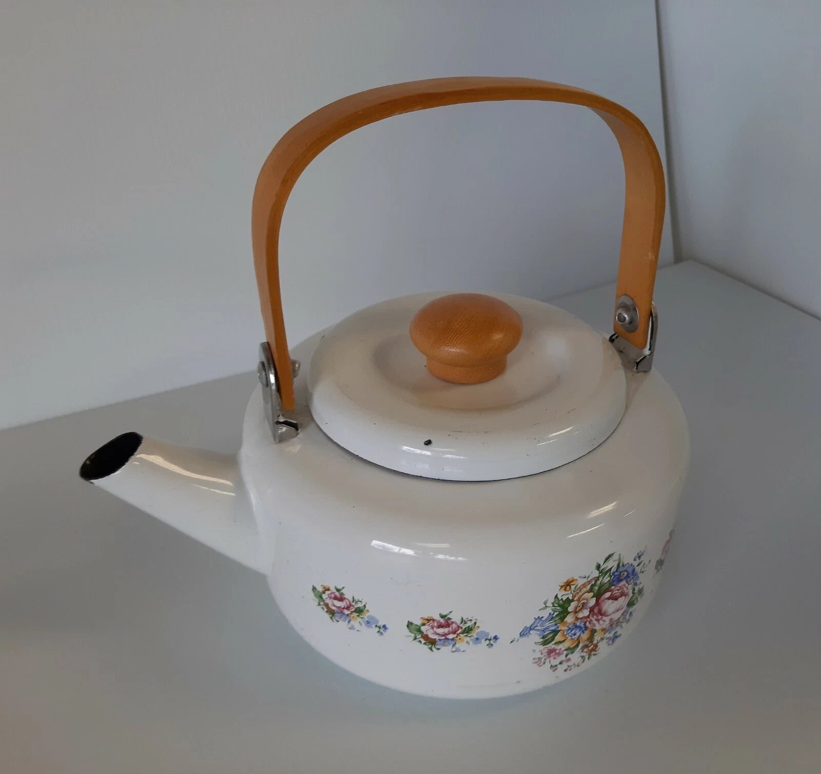 Vintage Porcelain Enamel Teapot Victoria | eBay