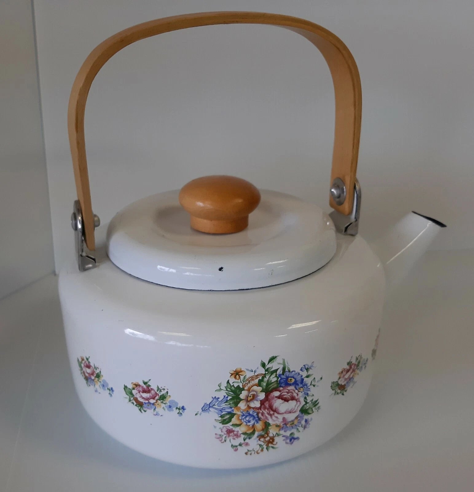 Vintage Porcelain Enamel Teapot Victoria | eBay