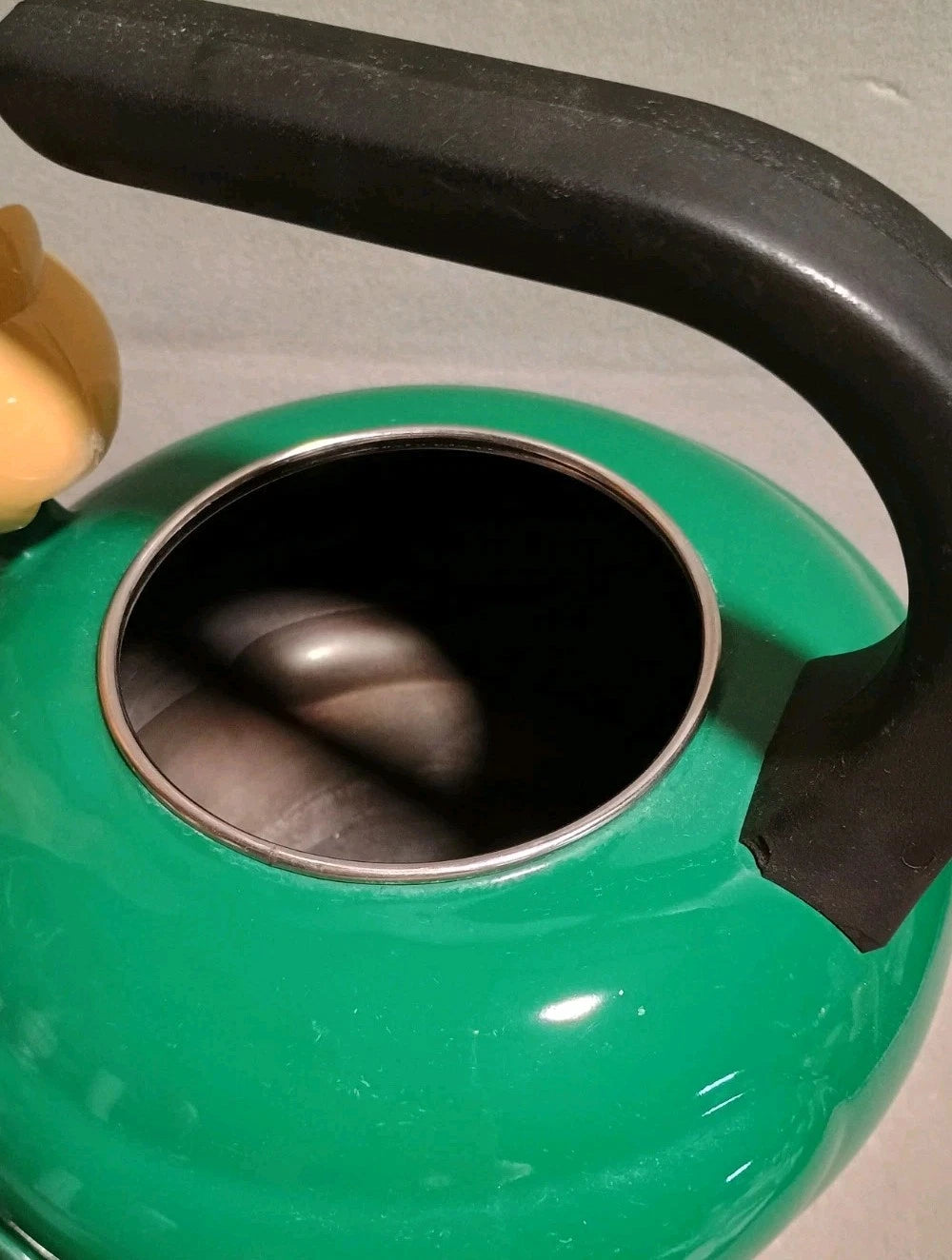 Vintage Kamenstein Green Enamelware Yellow Duck 8" Tea Kettle/Pot Decorative MCM | eBay