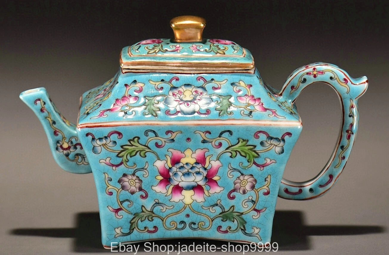 6.3'' Old Qing Yongzheng Enamel Colour Porcelain Gilt Pattern Teakettle Teapot | eBay