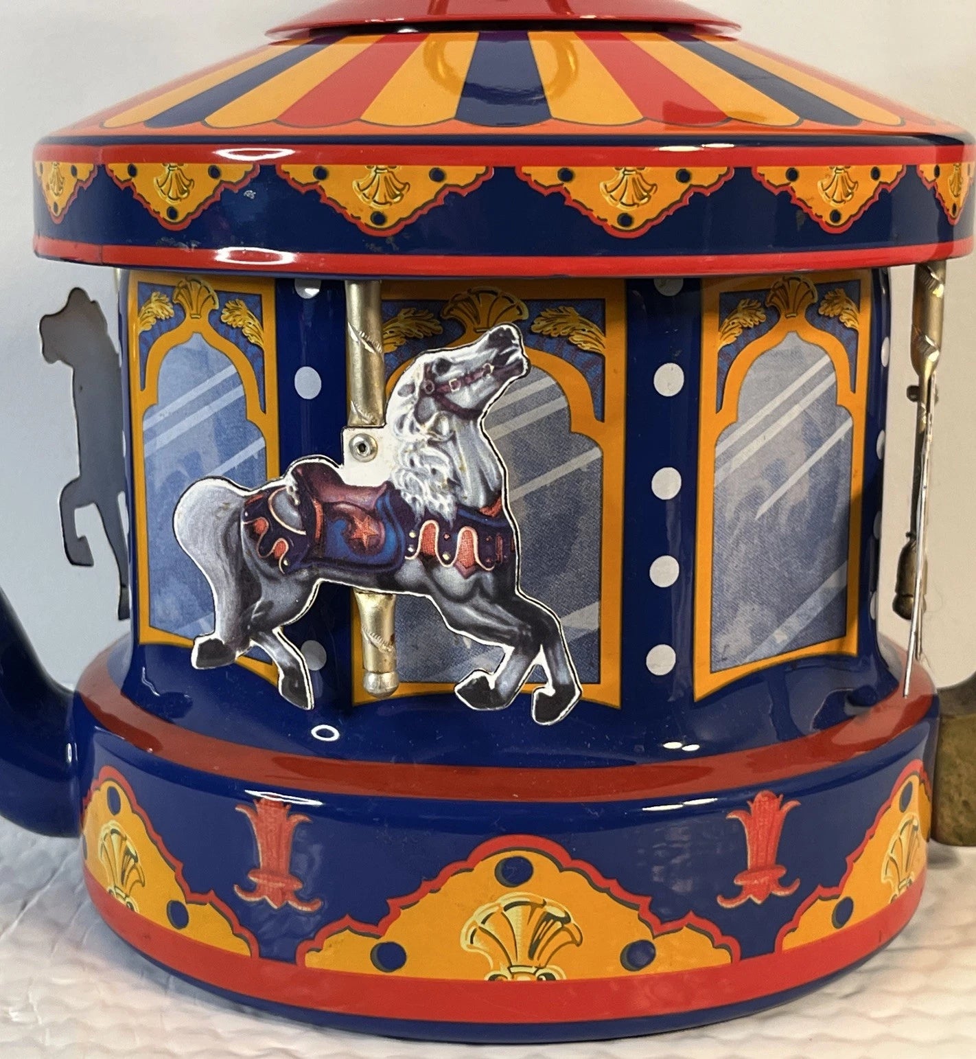 Vintage MKI Kamenstein World of Motion Tea Kettle Teapot Steam Carousel Untested