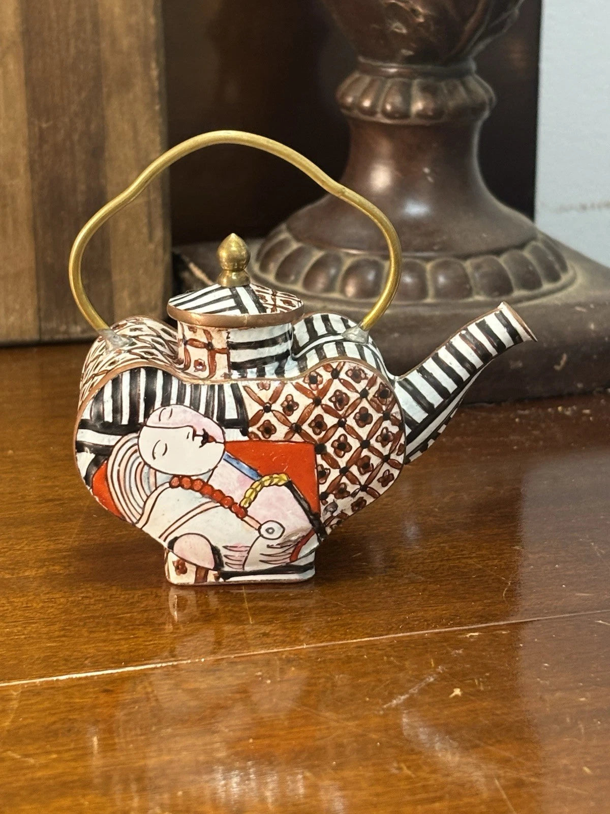 Kelvin Chen Picasso The Dream Le Reve Enamel Miniature Teapot Enamel Metal CC