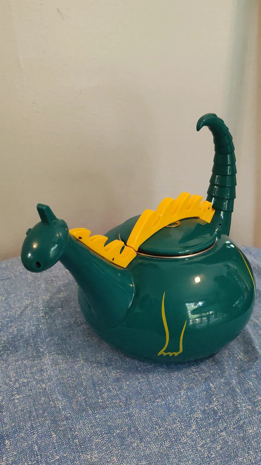 CopCo Kett A Saurus Dinosaur Kettle 1994 Dragon Tea Pot HTF teal yellow spikes | eBay