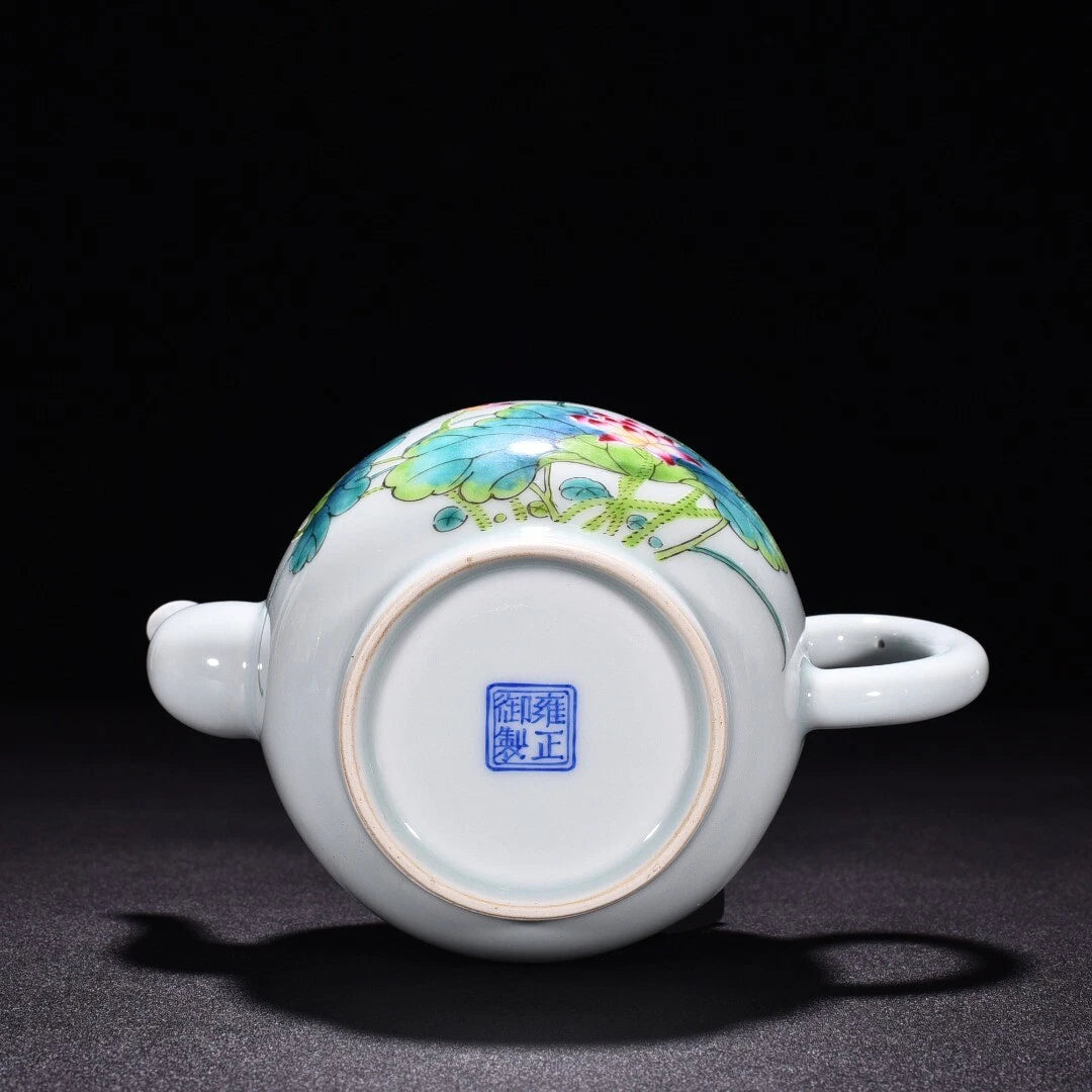 6.8 "Old China porcelain Qing Dynasty Yongzheng Enamel color lotus pot | eBay