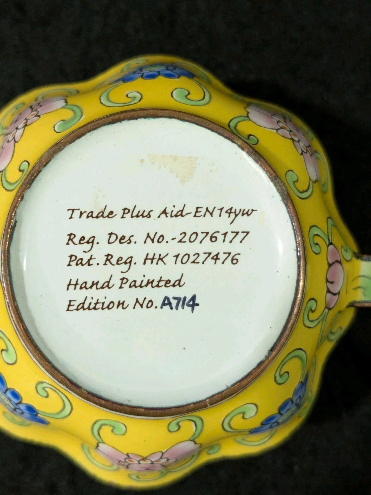Charlotte D.Vita Mini Teapot Trade Plus Aid Yellow Enamel #A714 NIB | eBay