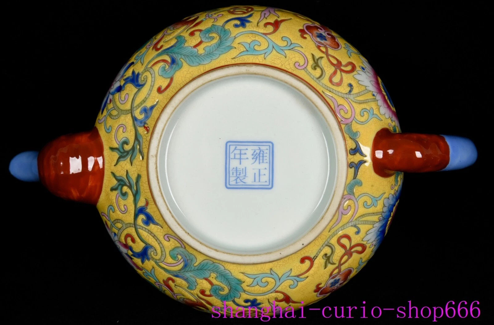 8"China Qing Dynasty Yongzheng enamel porcelain fushou ruyi grain Tea set Teapot | eBay