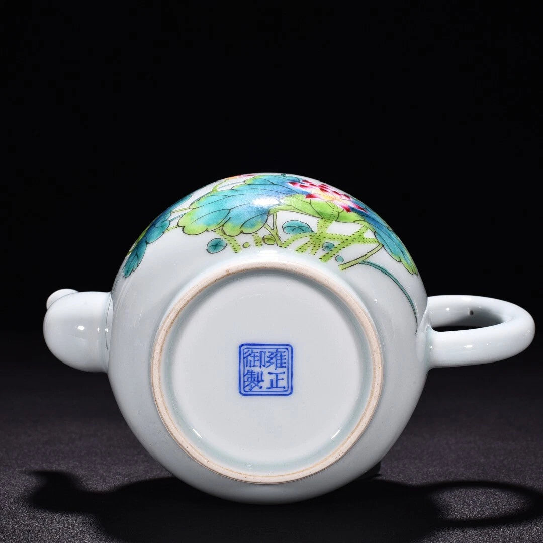 6.8 "Old China porcelain Qing Dynasty Yongzheng Enamel color lotus pot | eBay
