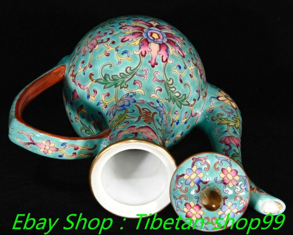 8"Qing Yongzheng Marked Enamel Colour Porcelain Gold Wine Tea Pot Flagon Cup Set | eBay