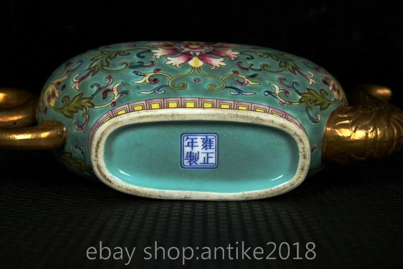 7.8 " Yongzheng Marked China Colour Enamel Porcelain Gilt Dynasty Flower Teapot | eBay
