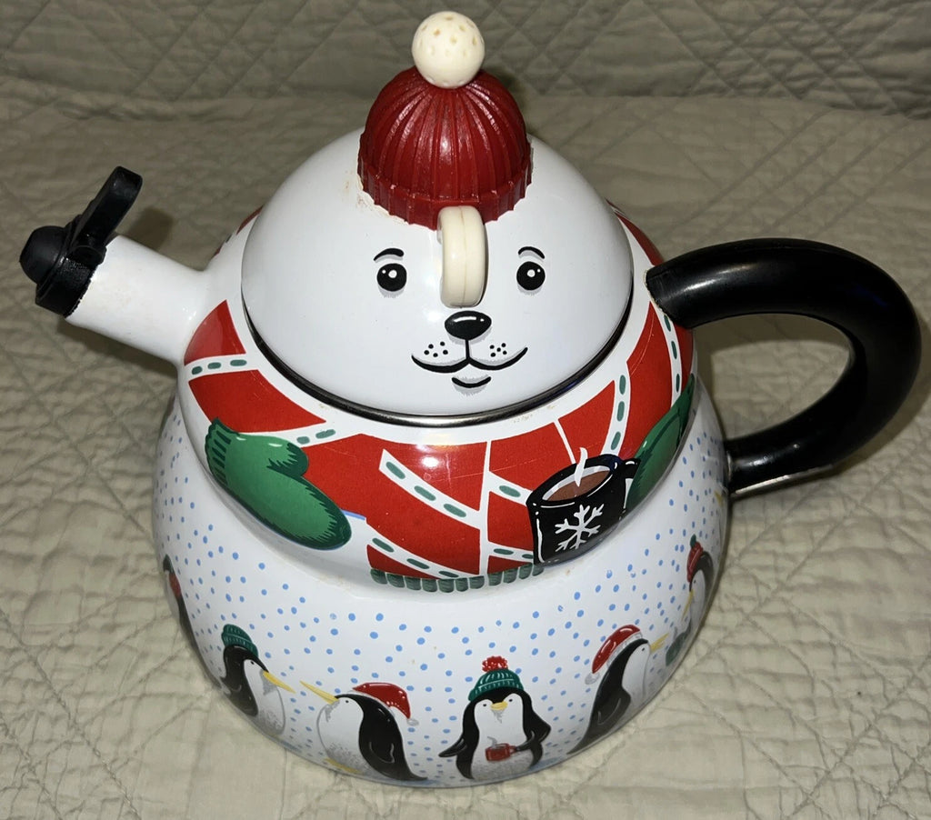 Polar Bear & Penguin 3 Qt Porcelain Enamel Roschko Teapot | eBay
