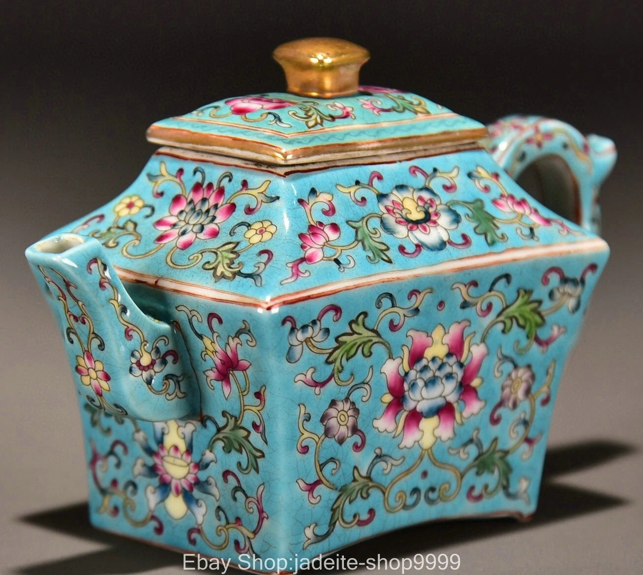 6.3'' Old Qing Yongzheng Enamel Colour Porcelain Gilt Pattern Teakettle Teapot | eBay