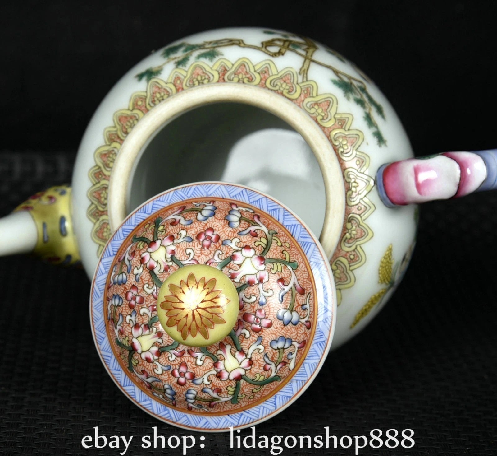 6.2" Qianlong Marked Enamel Porcelain Gilt Human Child Pattern Wine Teapot | eBay