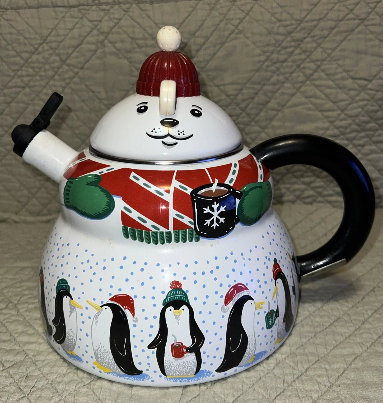 Polar Bear & Penguin 3 Qt Porcelain Enamel Roschko Teapot | eBay