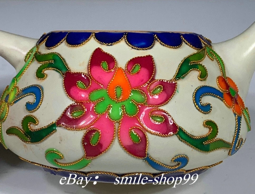 5.1"Song Dynasty Ru Kiln Enamel Colour Porcelain Gilt Flower Wine Tea Pot Flagon | eBay