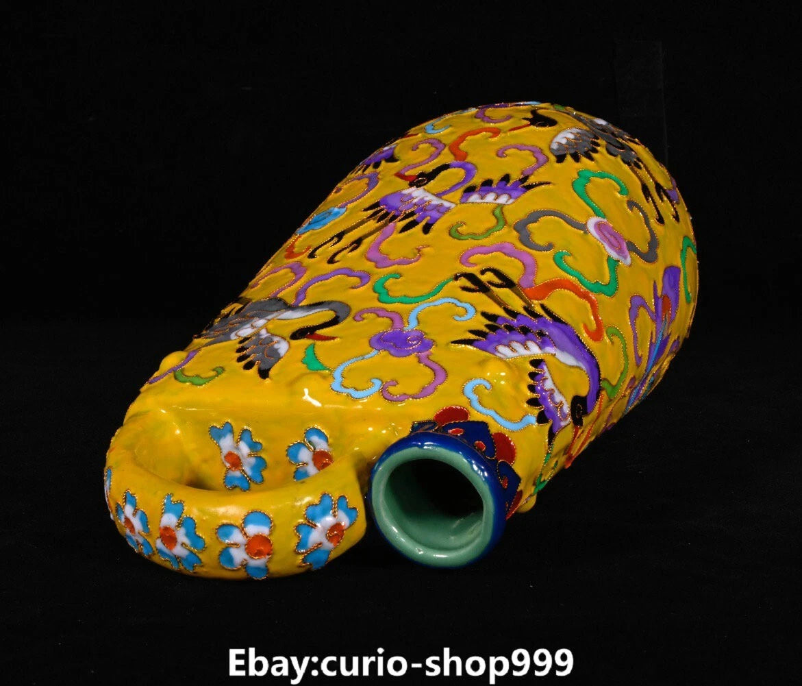10.2"Old Dynasty Filigree Enamel Porcelain Phoenix Crane Bird Wine Teapot Flagon | eBay