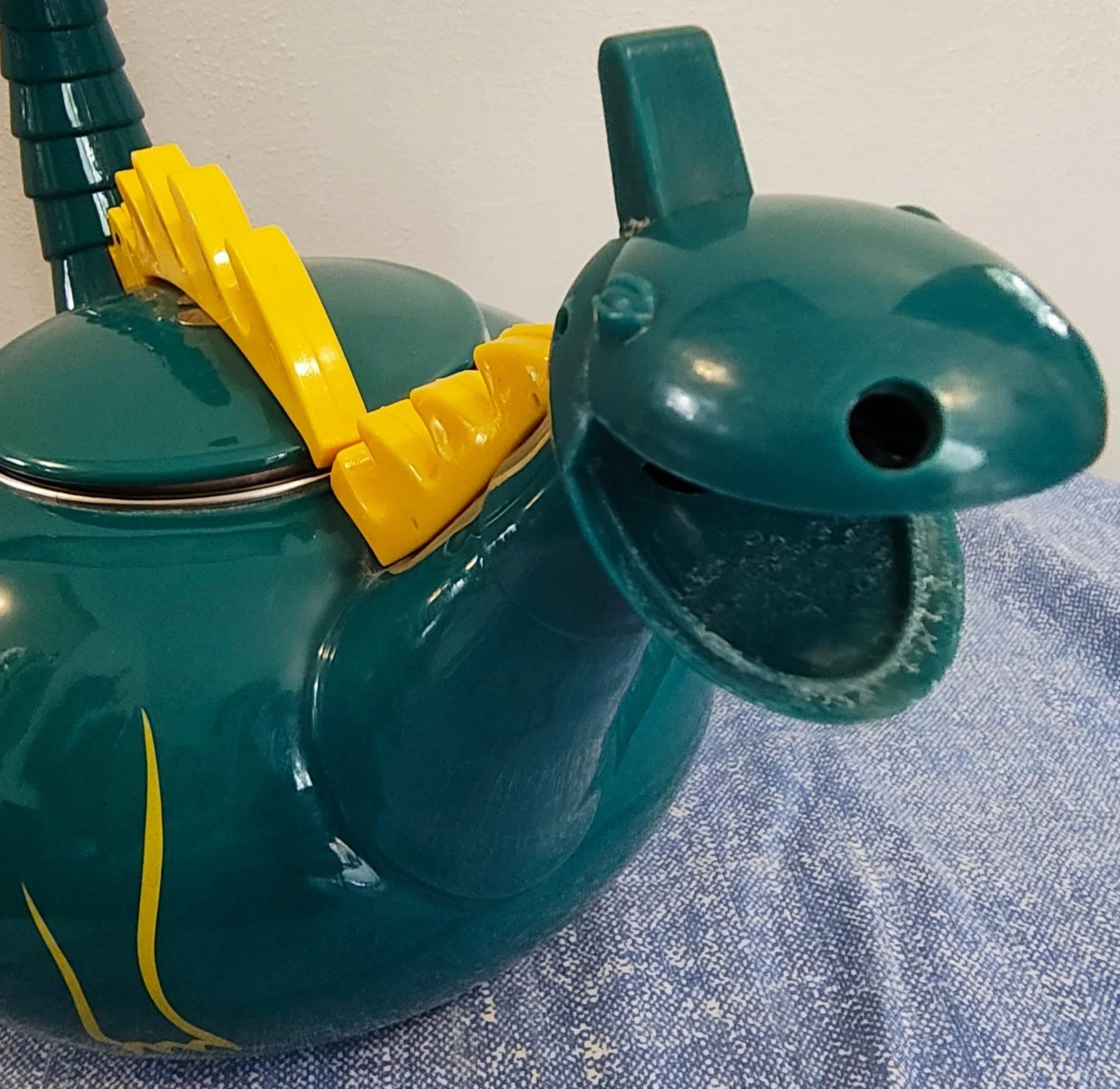 CopCo Kett A Saurus Dinosaur Kettle 1994 Dragon Tea Pot HTF teal yellow spikes | eBay