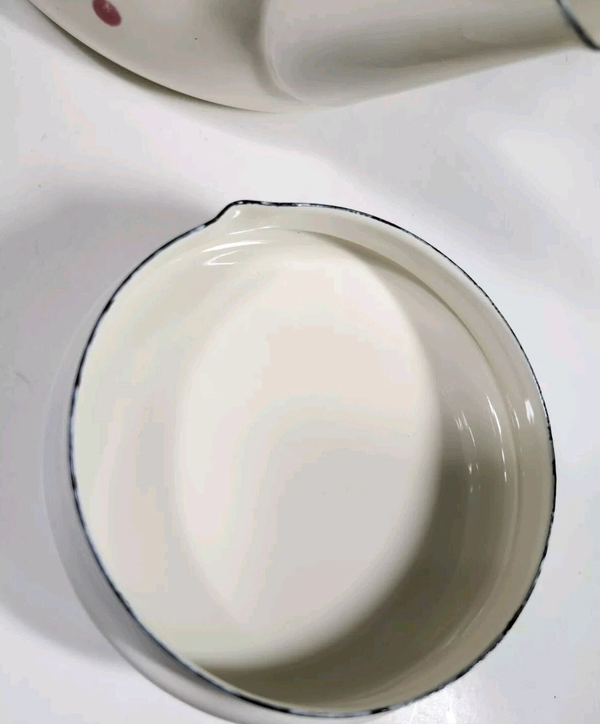 Corning Coordinates By Lincoware Porcelain Enamel Steel Teapot Vintage Decorated