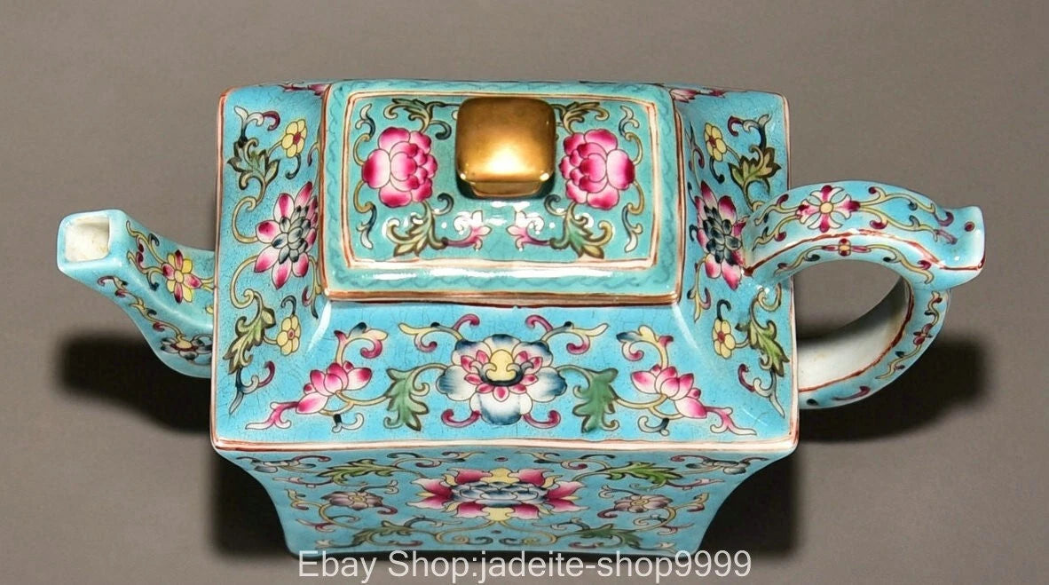 6.3'' Old Qing Yongzheng Enamel Colour Porcelain Gilt Pattern Teakettle Teapot | eBay