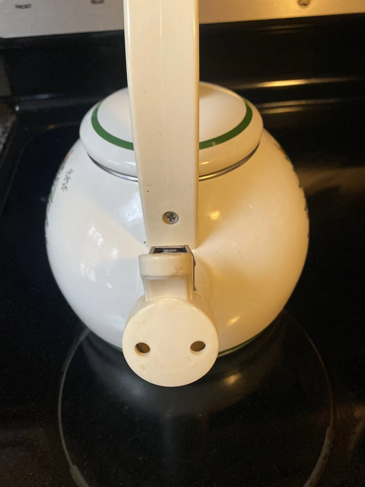 Vintage Spode Christmas Tree Whistling Tea Kettle Pot Porcelain Enamel 2.2 Quart | eBay