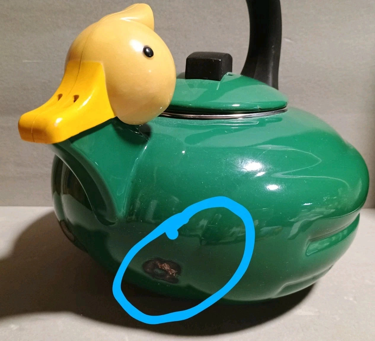 Vintage Kamenstein Green Enamelware Yellow Duck 8" Tea Kettle/Pot Decorative MCM | eBay