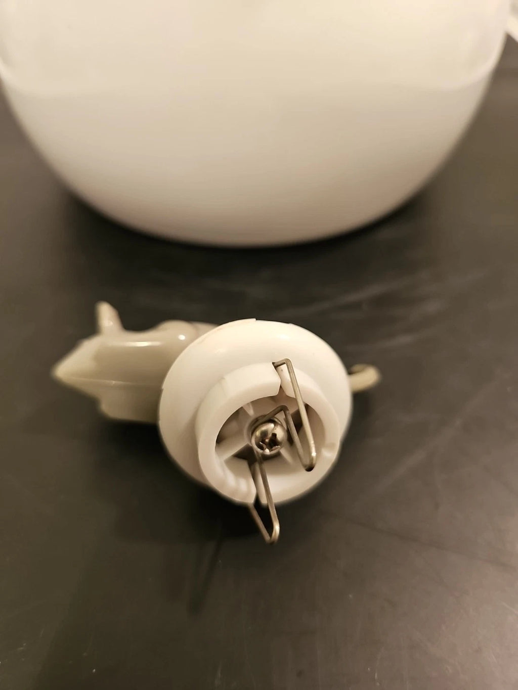 Vintage  Copco White Cat & Gray Mouse Enamelware 2 ½ QT Tea Kettle