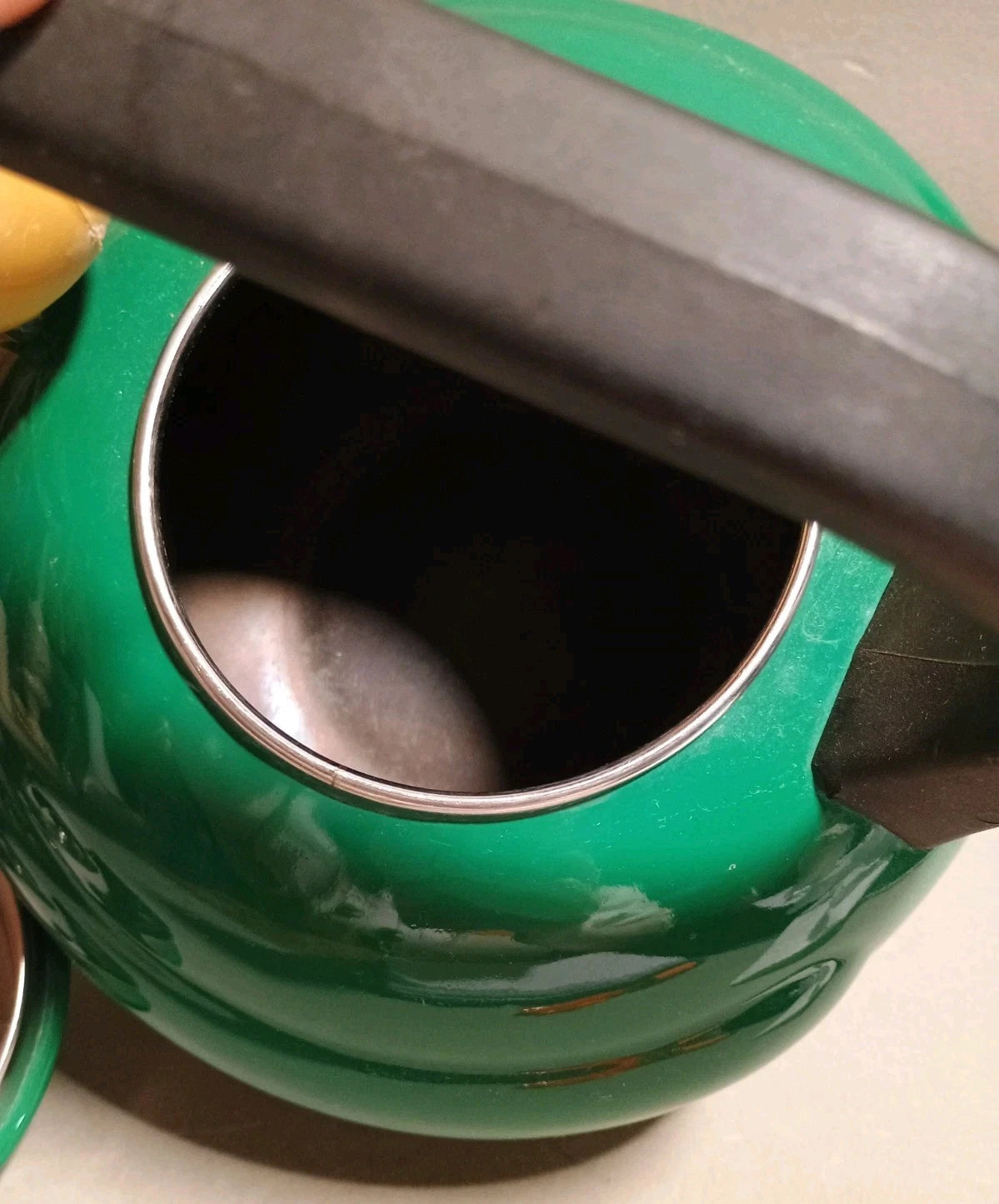 Vintage Kamenstein Green Enamelware Yellow Duck 8" Tea Kettle/Pot Decorative MCM | eBay