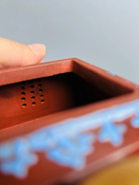 Chinese Yixing Zisha Clay Handmade Exquisite Enamel Colour Bat Teapots 7909