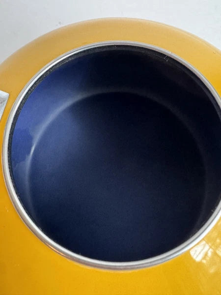 Chantal Livestrong Yellow Enamel Whistling Tea Hot Water Kettle Pot Used