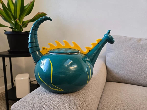 Vintage Copco Puff The Magic Dragon Dinosaur Teapot Tea Kettle