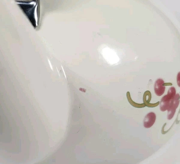 Corning Coordinates By Lincoware Porcelain Enamel Steel Teapot Vintage Decorated