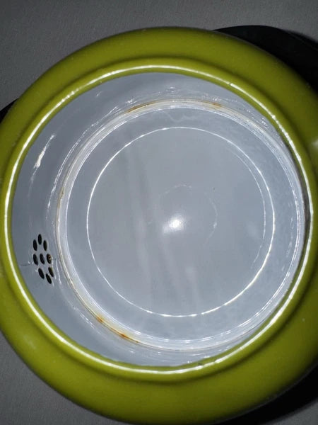 Vtg Avocado Green Enamel Teapot Tea Kettle Farmhouse Mcm Country Cottage Rustic