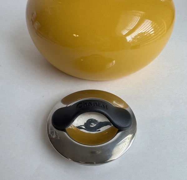 Chantal Livestrong Yellow Enamel Whistling Tea Hot Water Kettle Pot Used