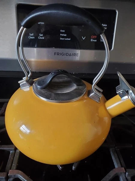 Chantal Teapot Yellow Enamel on Steel Whistling Kettle