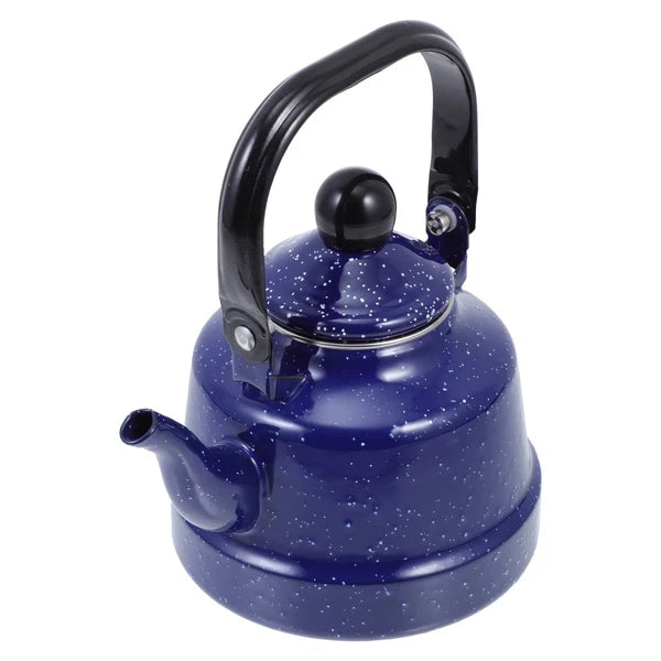 Kettle Retro Floral Pattern Teapot Vintage Enamel Office Porcelain