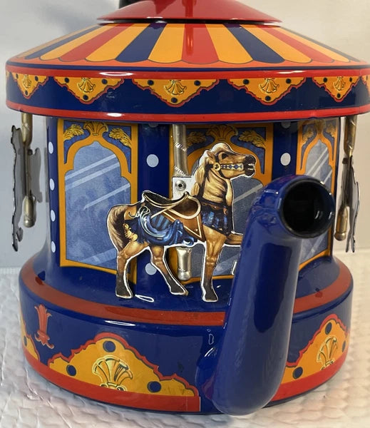 Vintage MKI Kamenstein World of Motion Tea Kettle Teapot Steam Carousel Untested