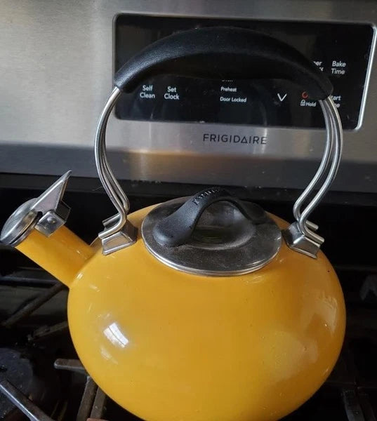 Chantal Teapot Yellow Enamel on Steel Whistling Kettle